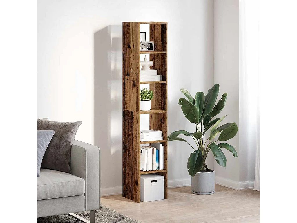 Armadi per libri | Scaffali libri | Mobili di stoccaggio 2 pz Impilabili Legno Antico 30x30x80 cm in Truciolato