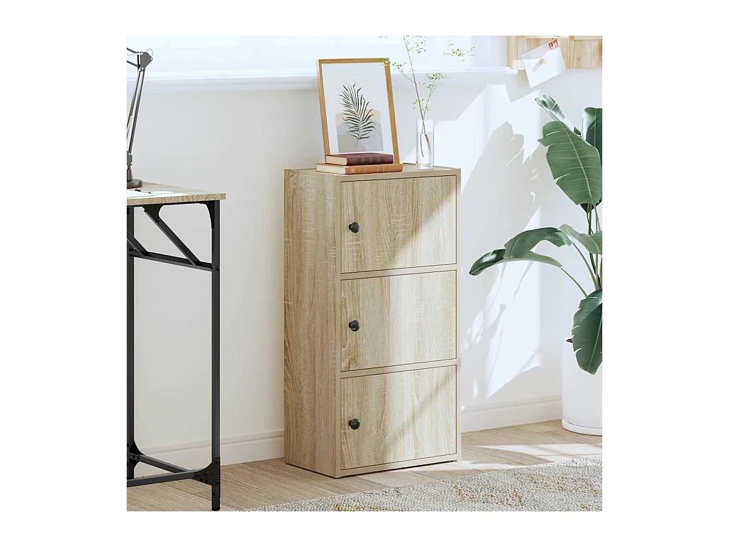 Bibliothèque | Etagère de rangement | Meuble de rangement chêne sonoma 40x24x77 cm bois d'ingénierie