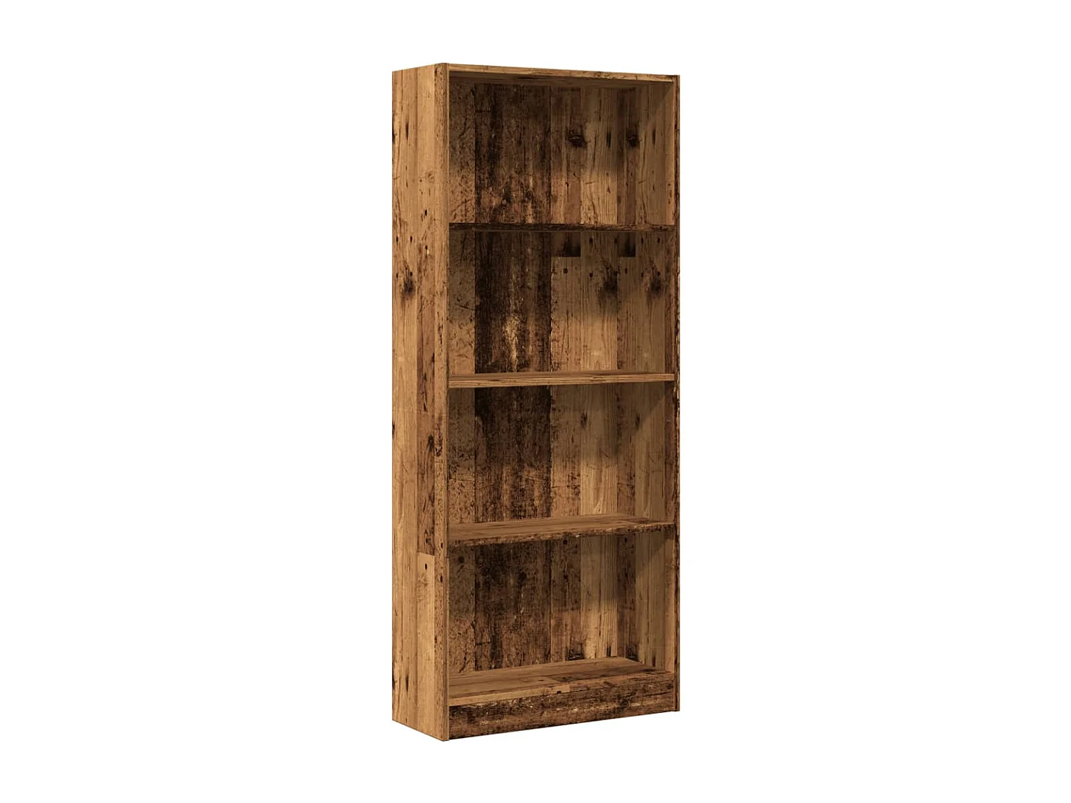 Libreria | Scaffale | Mobile di stoccaggio Legno Antico 60x24x143 cm in Legno Multistrato