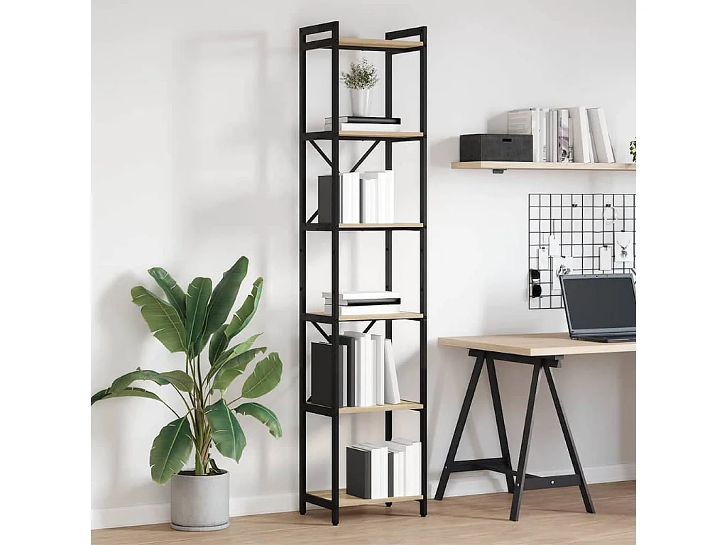 Bibliothèque | Etagère de rangement | Meuble de rangement Chêne sonoma 40 x 30 x 188 cm Bois d'ingénierie