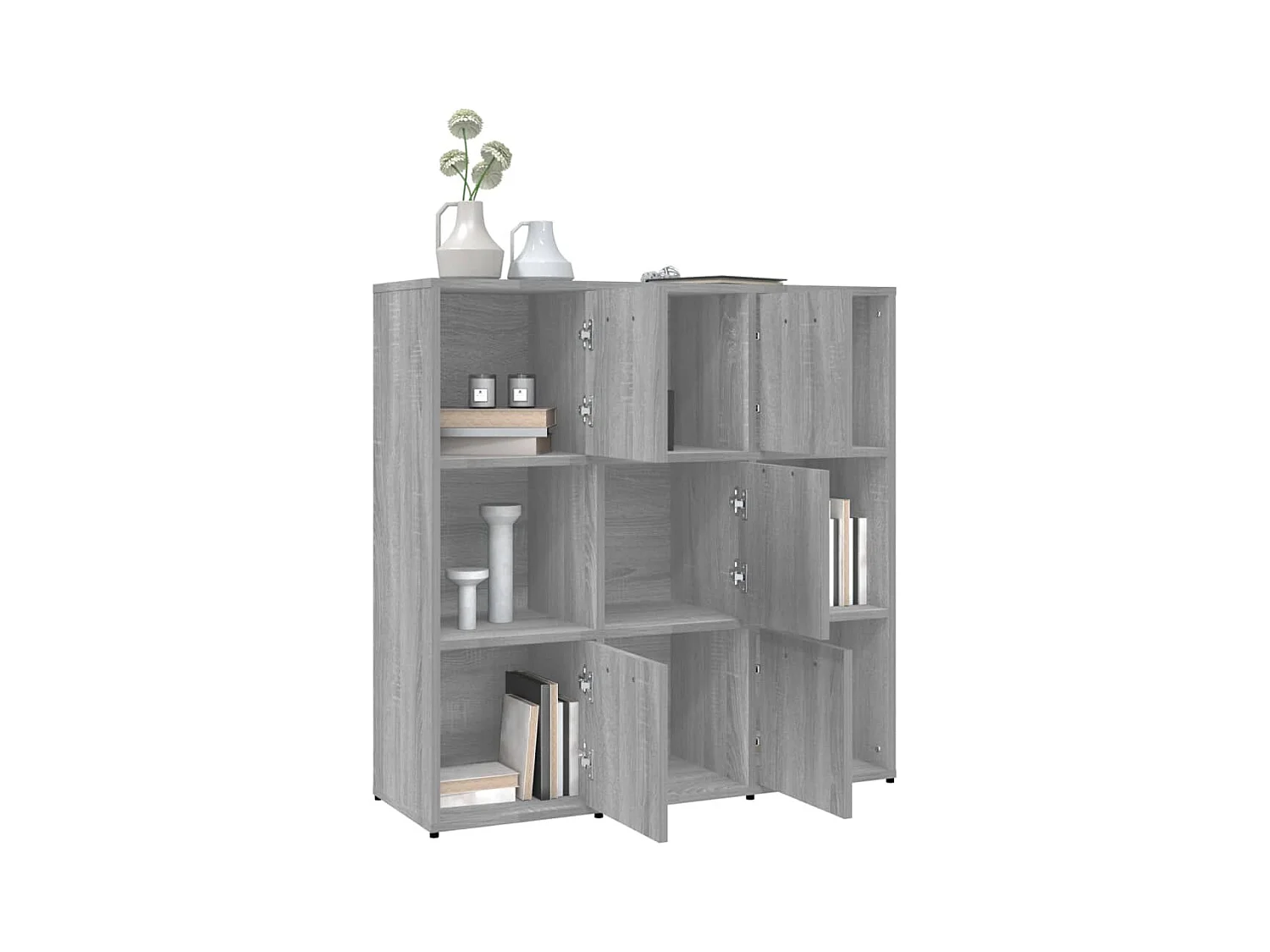 Bibliothèque | Etagère de rangement | Meuble de rangement Sonoma gris 90x30x90 cm Bois d'ingénierie
