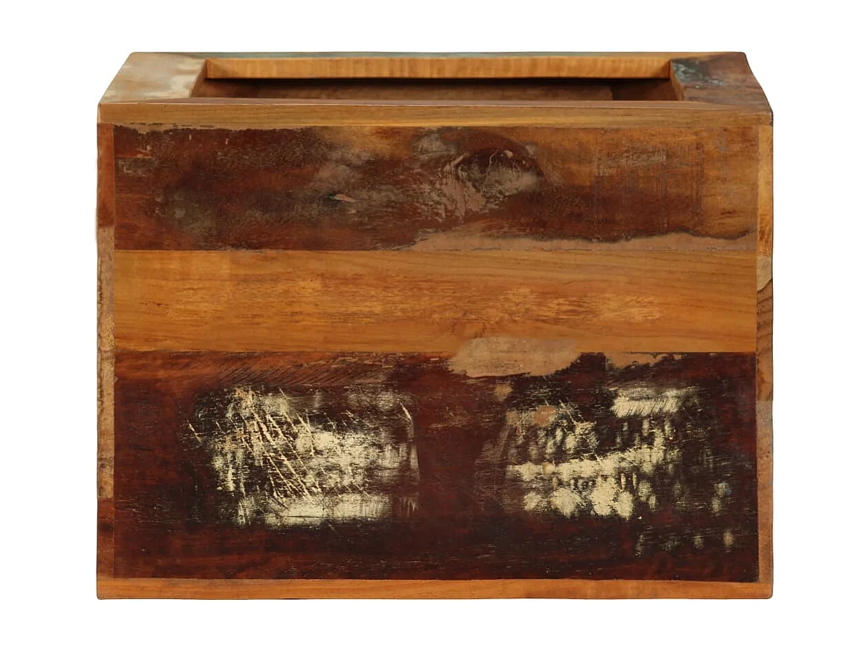 Taburete de madera maciza reciclada 40x30x40 cm ES874570