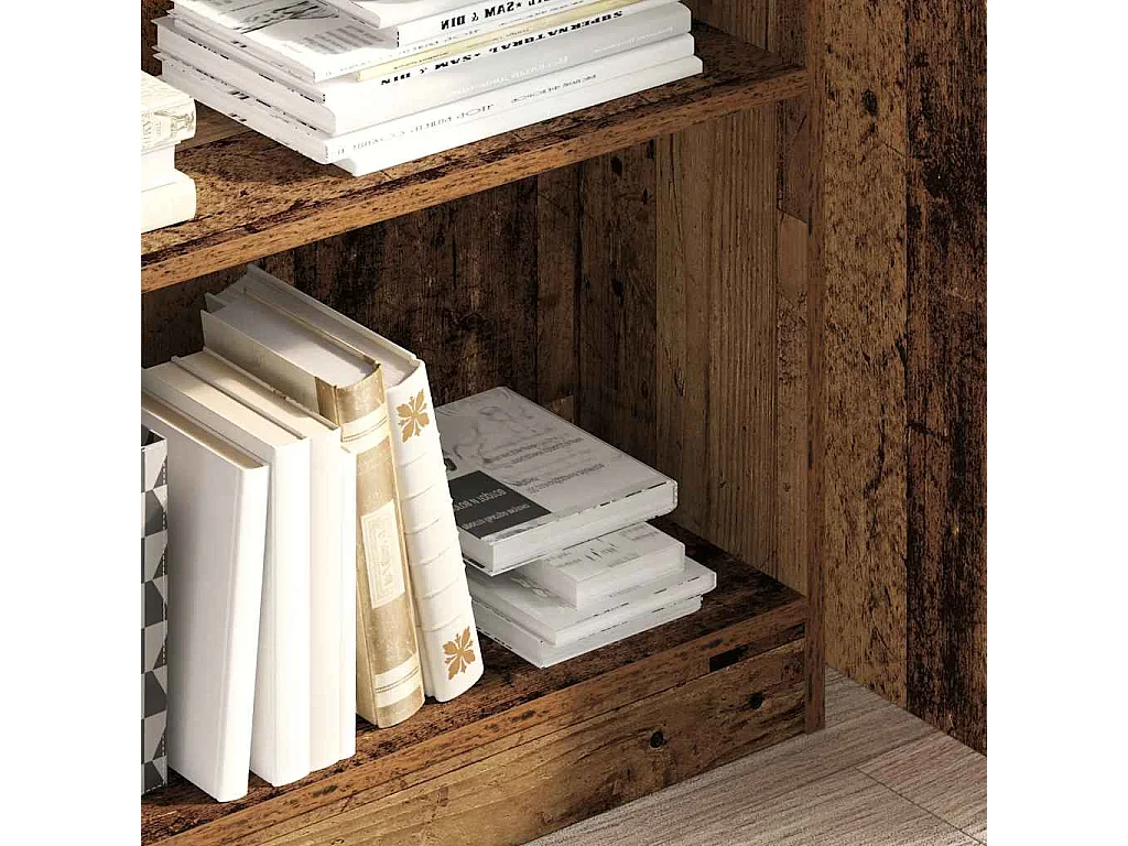 Libreria | Scaffale | Mobile di stoccaggio Legno Antico 80x24x109 cm in Legno Multistrato