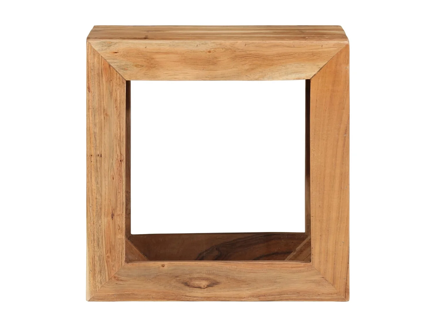 Taburete madera maciza de acacia 40x30x40 cm ES770590