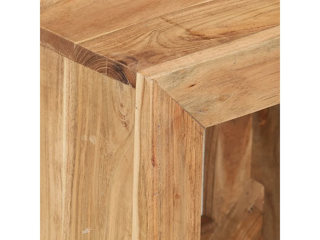 Taburete madera maciza de acacia 40x30x40 cm ES770590