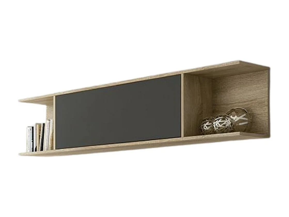 Estante alto Soto 2 compartimentos + armario cambria/grafito 35,2x160x27,8 cm