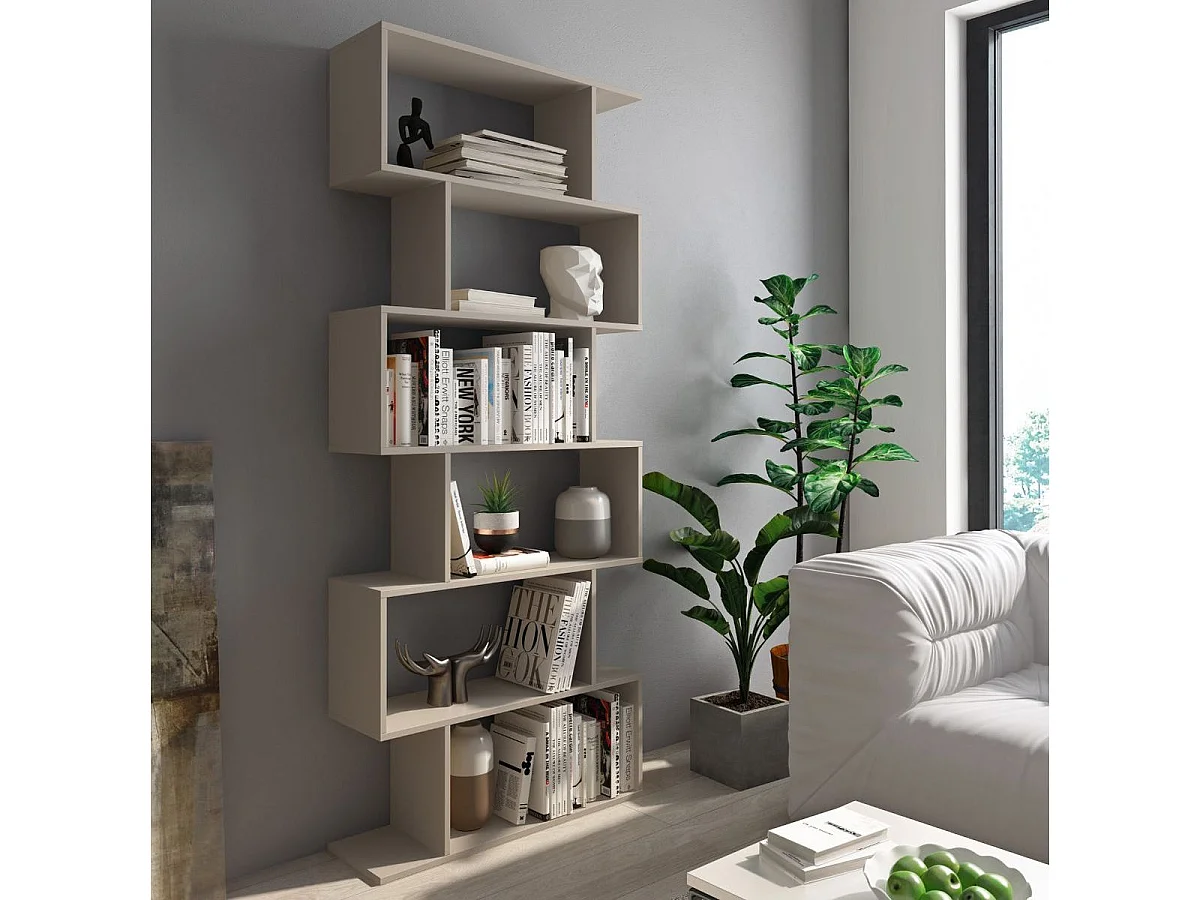 Estantería New Aura 6 niveles beige 191x80x24,6 cm