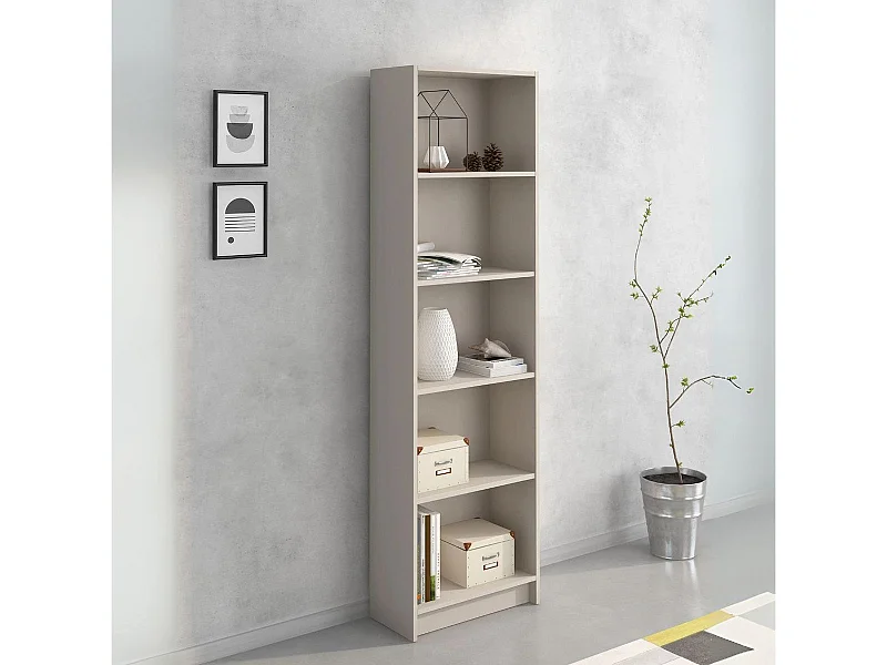 Estantería New Aura 5 compartimentos beige 178,3x51,9x24,6 cm