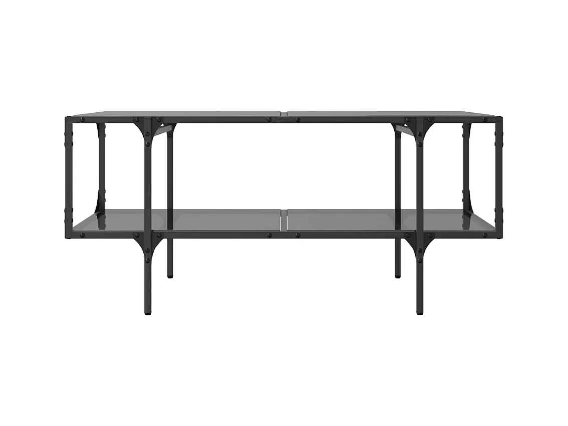 Mesa de centro superficie de vidrio acero negra 98,5x50x45 cm ES540165