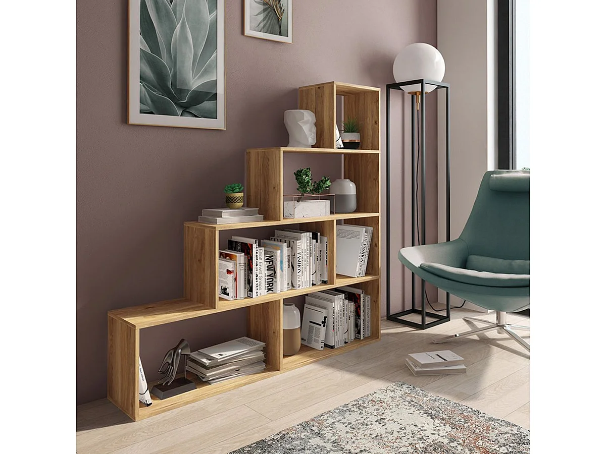 Estantería New Aura 6 compartimentos natural 143,3x144,9x27,9 cm