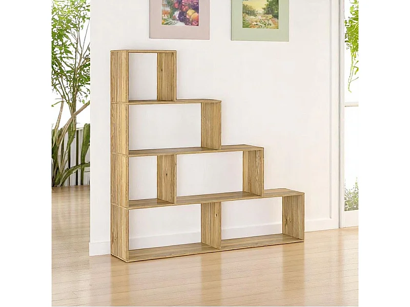 Estantería New Aura 6 compartimentos natural 143,3x144,9x27,9 cm