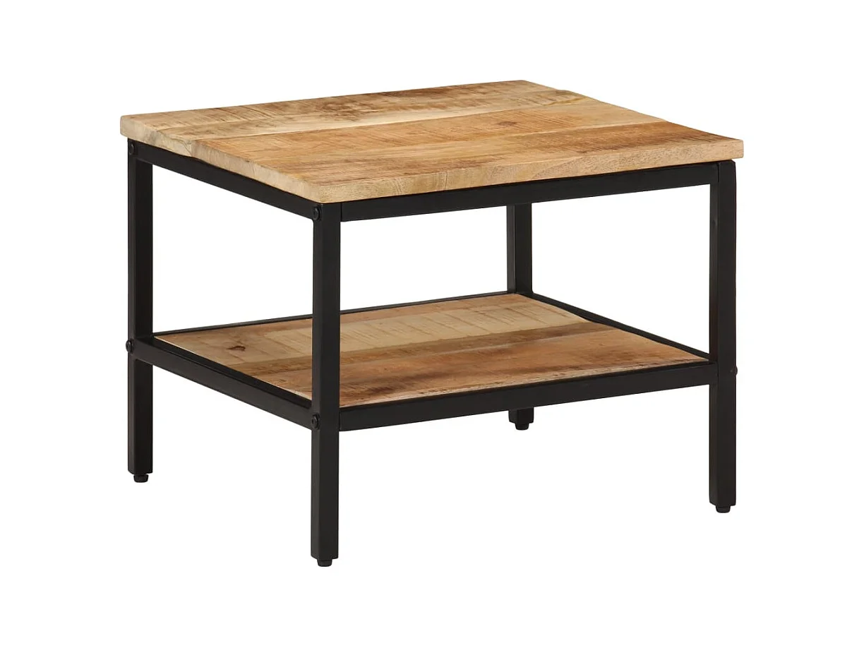 Mesa de centro 45x45x35 cm madeira de mangueira áspera maciça PT273636