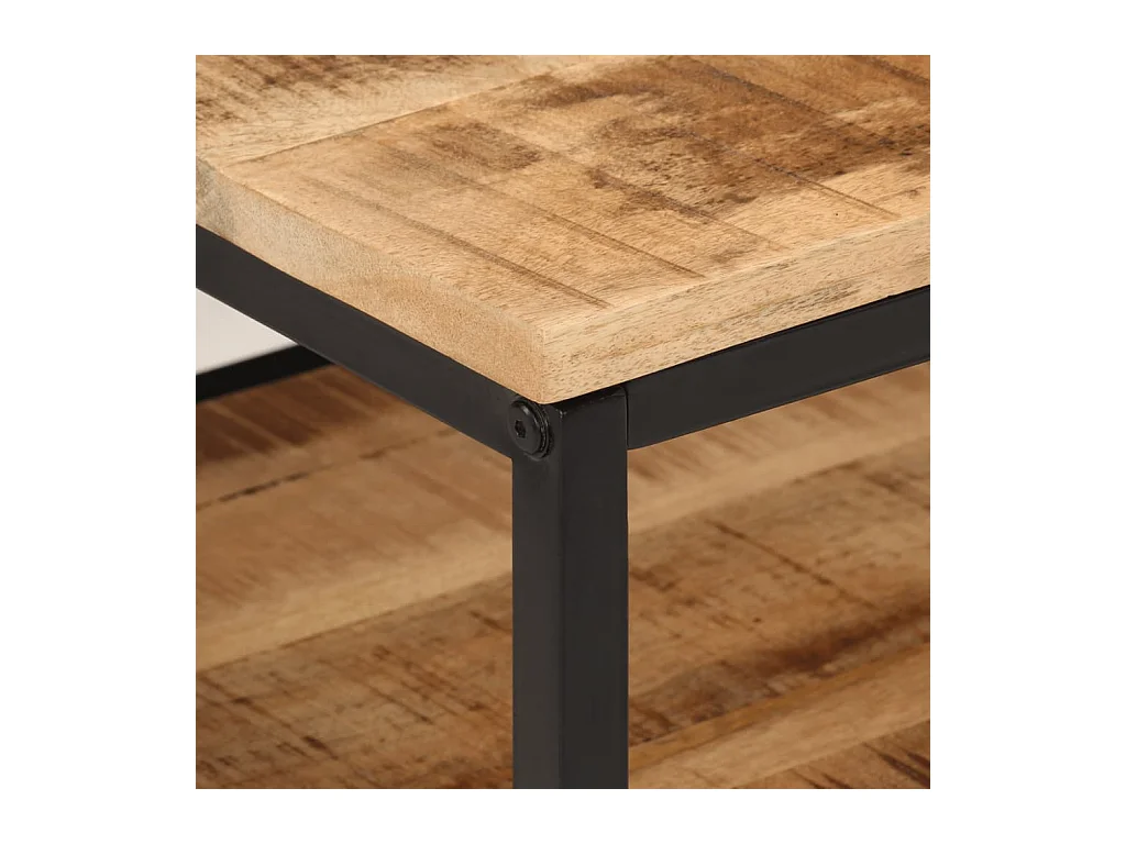 Mesa de centro 45x45x35 cm madeira de mangueira áspera maciça PT273636
