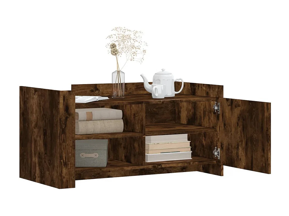 Mesa de centro madera de ingeniería roble ahumado 100x50x50 cm ES218601