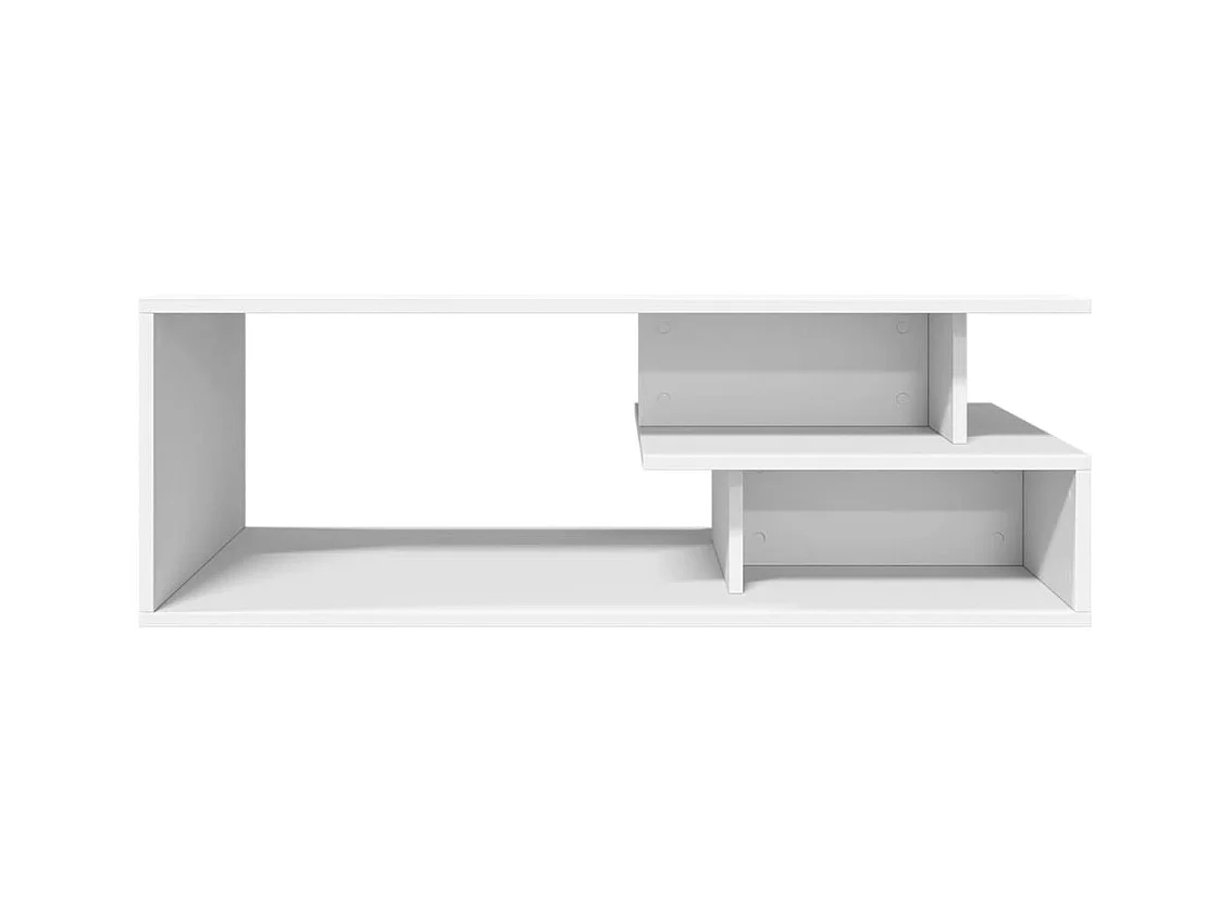 Table basse blanc 102x55x35 cm bois d'ingénierie FR625452