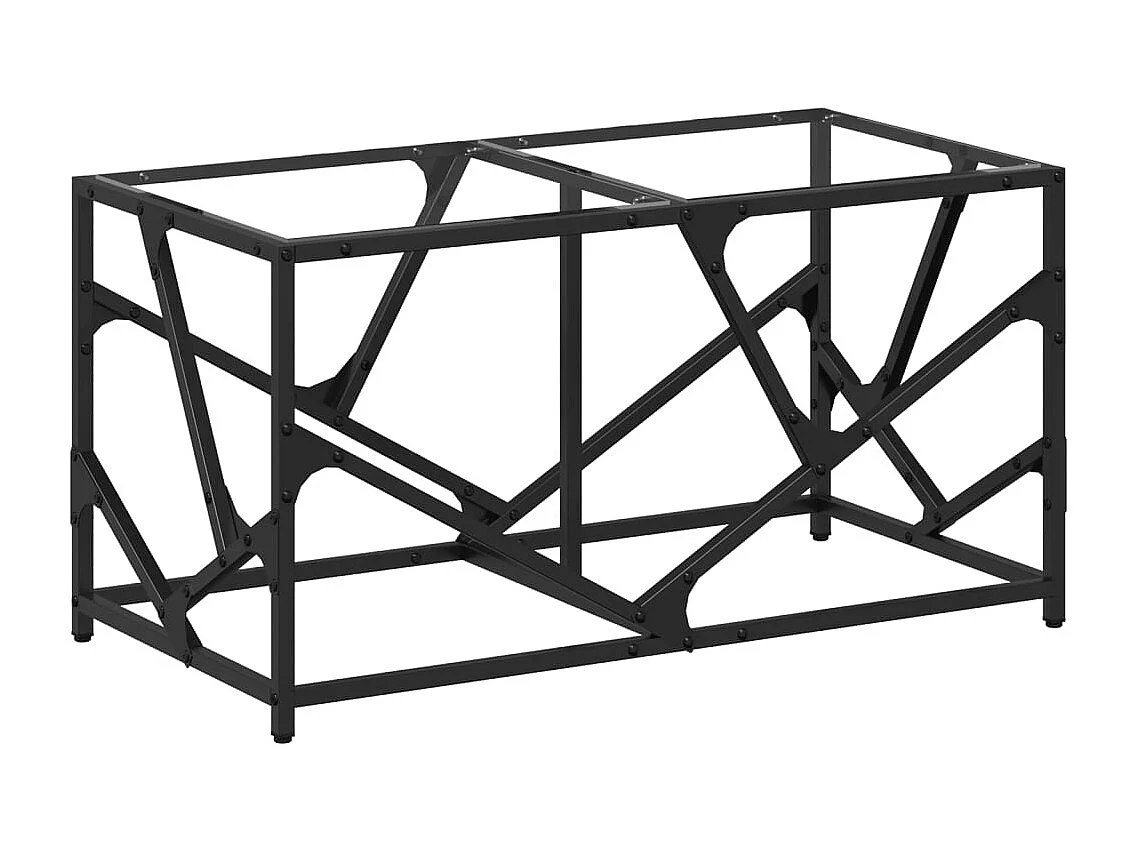 Mesa de centro de acero y tapa vidrio transparente 78,5x40x41cm ES434318