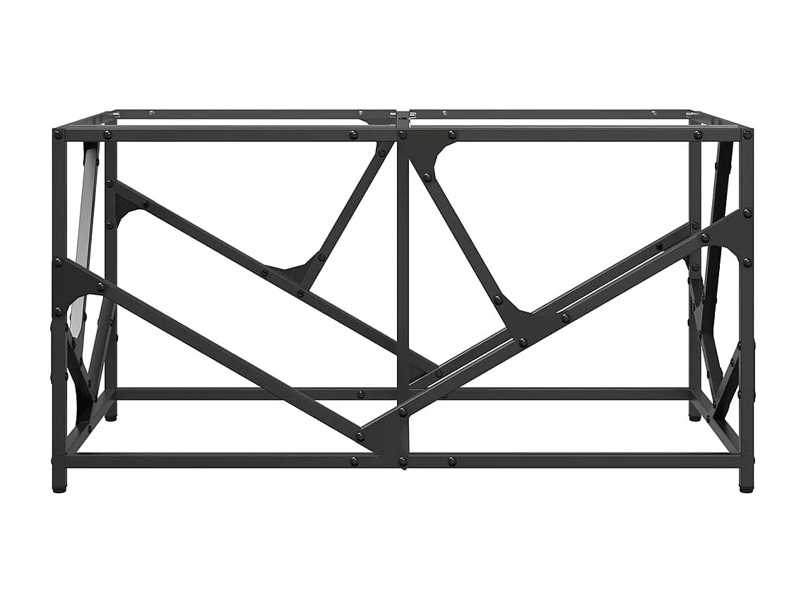 Mesa de centro de acero y tapa vidrio transparente 78,5x40x41cm ES434318