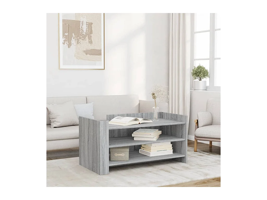 Table basse sonoma gris 100x50x50 cm bois d'ingénierie FR484203