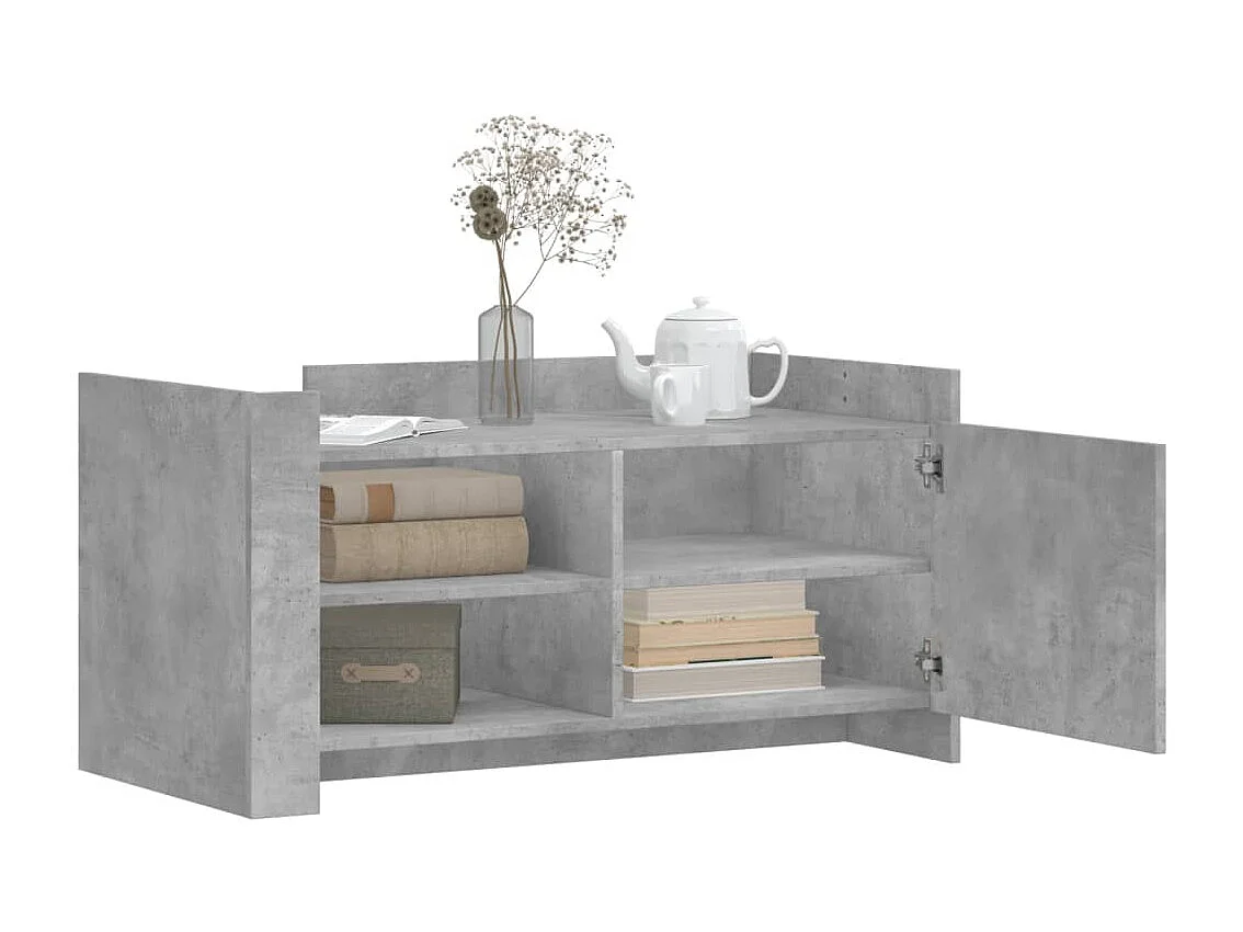 Mesa de centro madera de ingeniería gris hormigón 100x50x50 cm ES897823