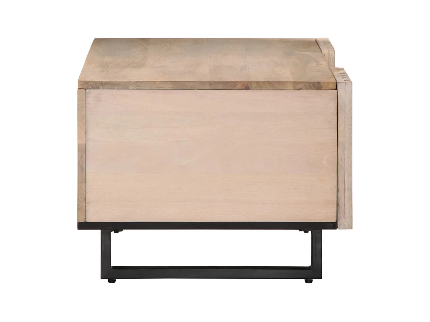 Mesa de centro de madera maciza mango blanco 100x55x40 cm ES366614