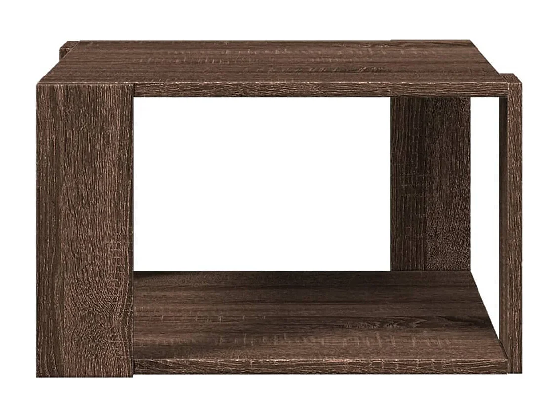 Mesa de centro madera ingeniería marrón roble 51,5x51,5x30 cm ES629445