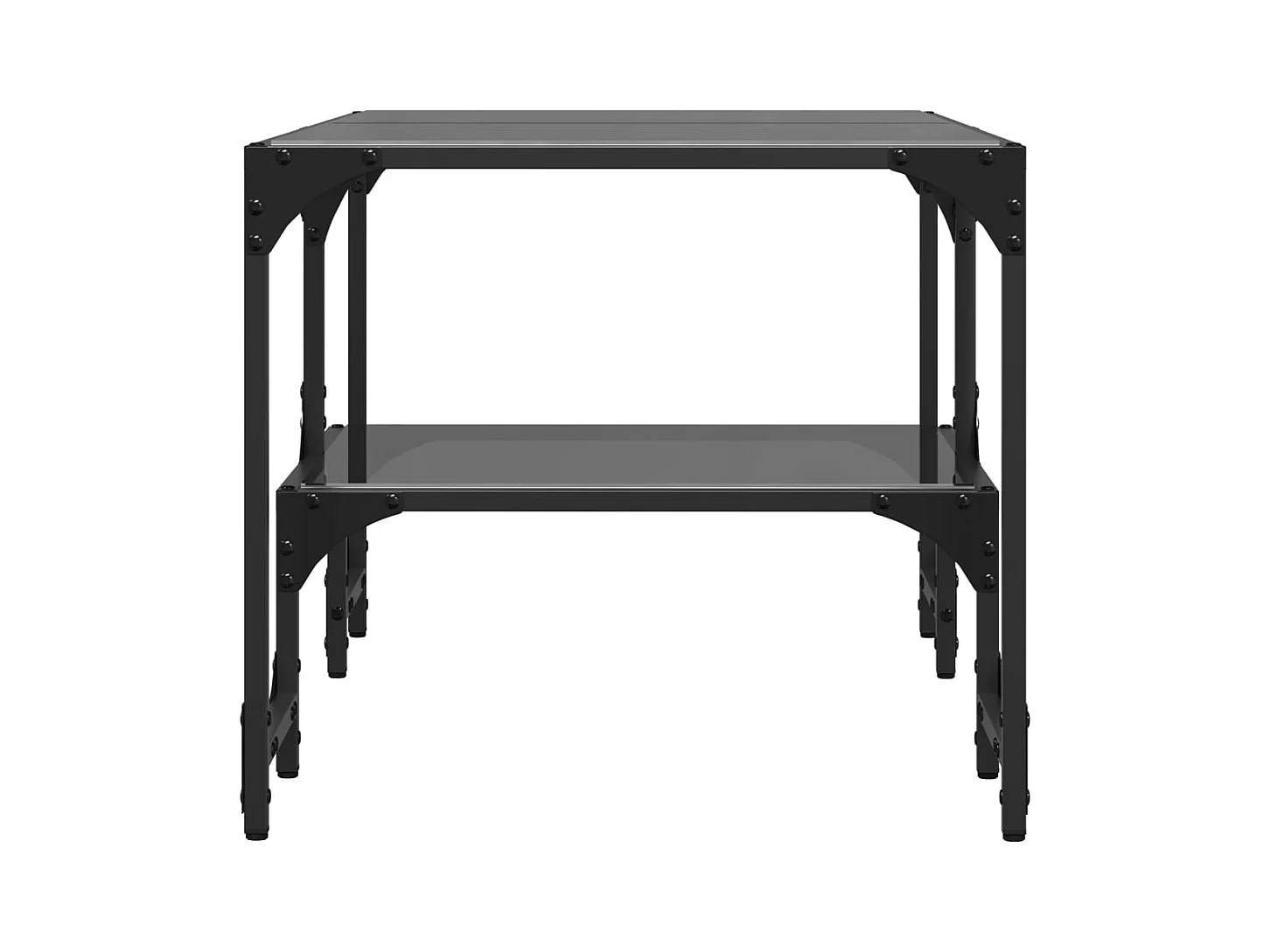 Mesa de centro superficie de vidrio acero negra 98,5x50x45 cm ES573249