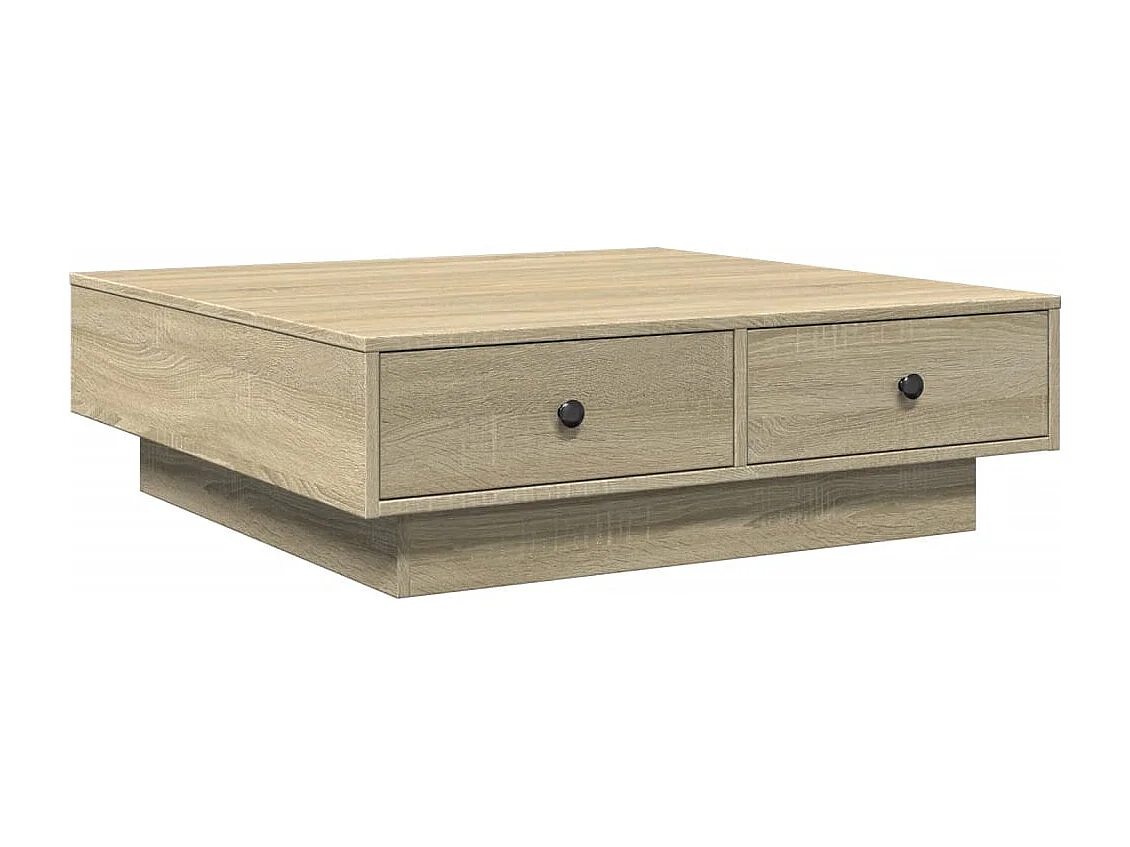 Mesa de centro madera de ingeniería roble Sonoma 90x90x28 cm ES837551