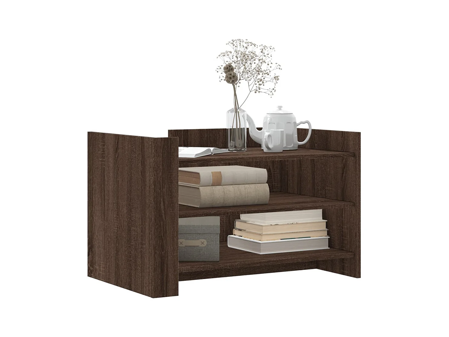 Table basse chêne marron 80x50x50 cm Bois d'ingénierie FR491522