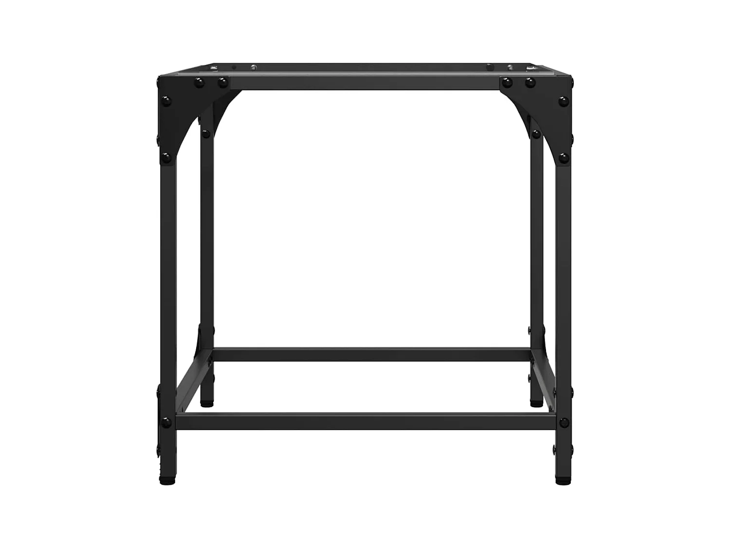 Table basse avec dessus en verre transparent 40x40x40 cm acier FR621620