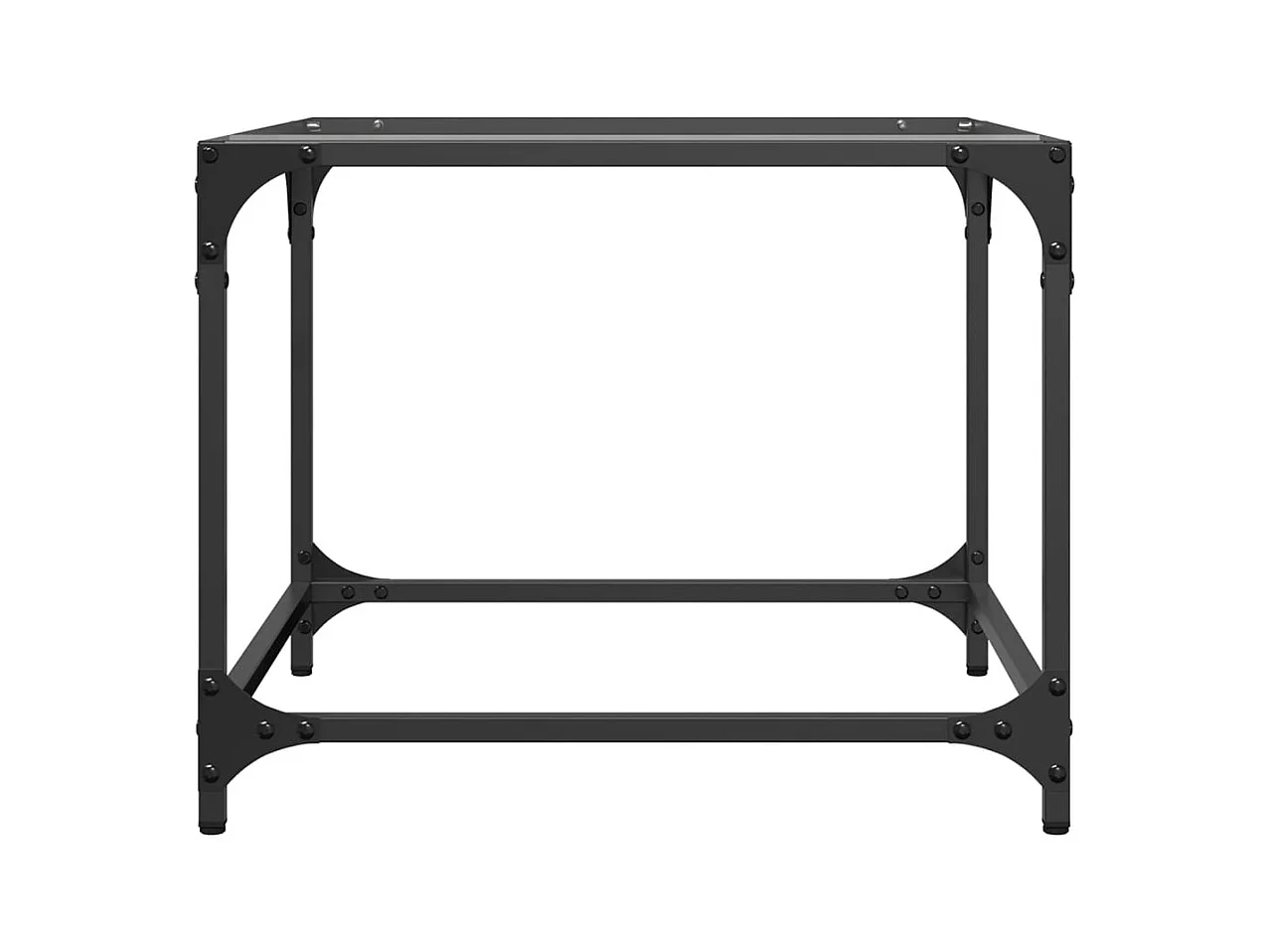 Mesa de centro superficie vidrio transparente acero 50x50x40 cm ES713210