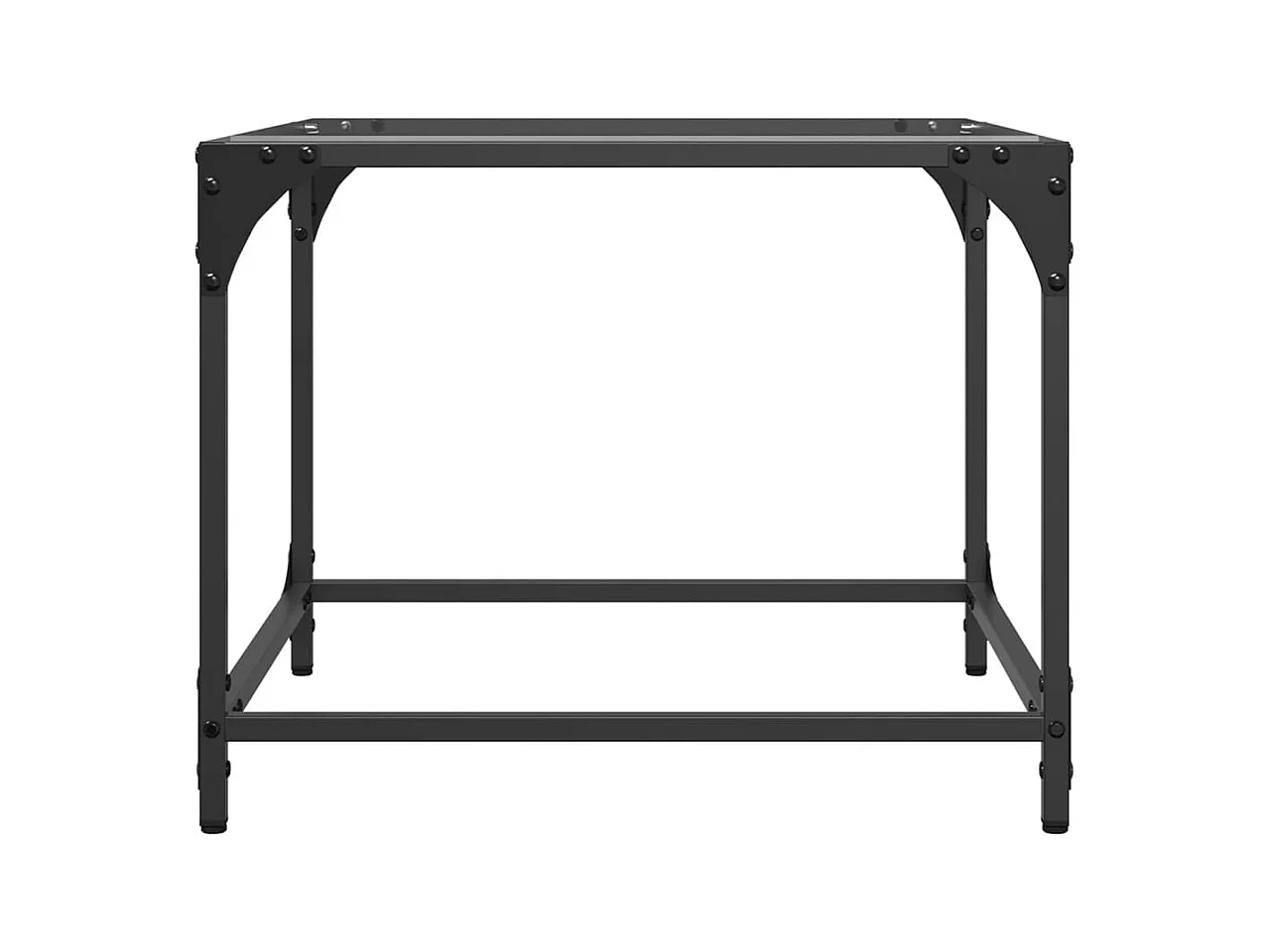 Mesa de centro superficie vidrio transparente acero 50x50x40 cm ES713210