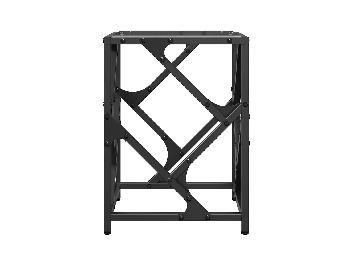 Mesa de centro acero superficie vidrio transparente 30x30x41 cm ES872705