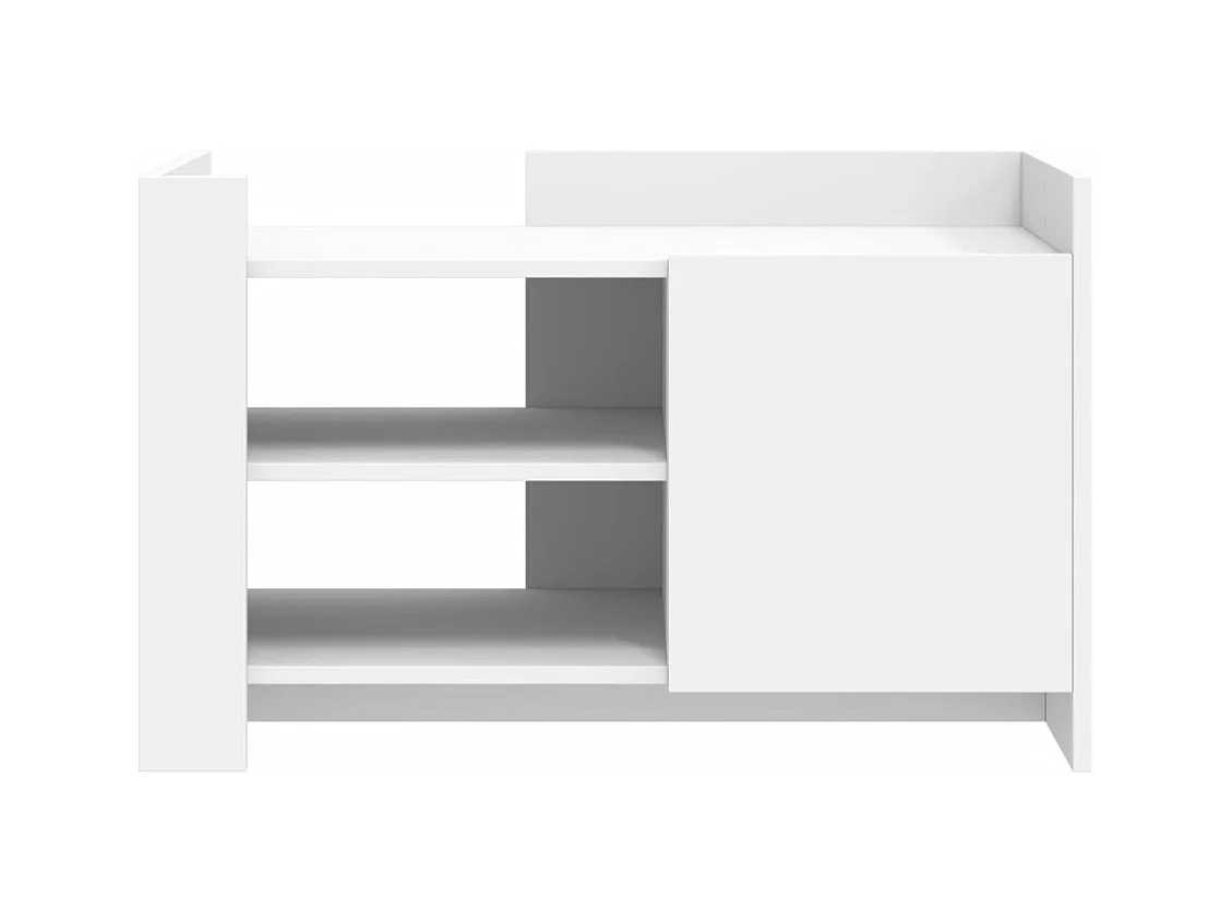 Mesa de centro madera de ingeniería blanca 80x50x50 cm ES994733