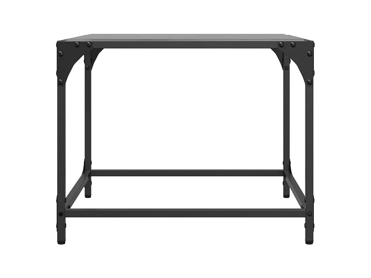 Mesas de centro 2 uds vidrio negro y acero 50x50x40 cm ES180663