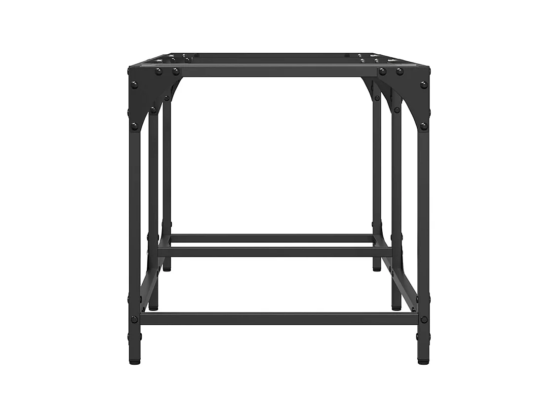 Table basse avec dessus en verre transparent 78,5x40x40cm acier FR251218