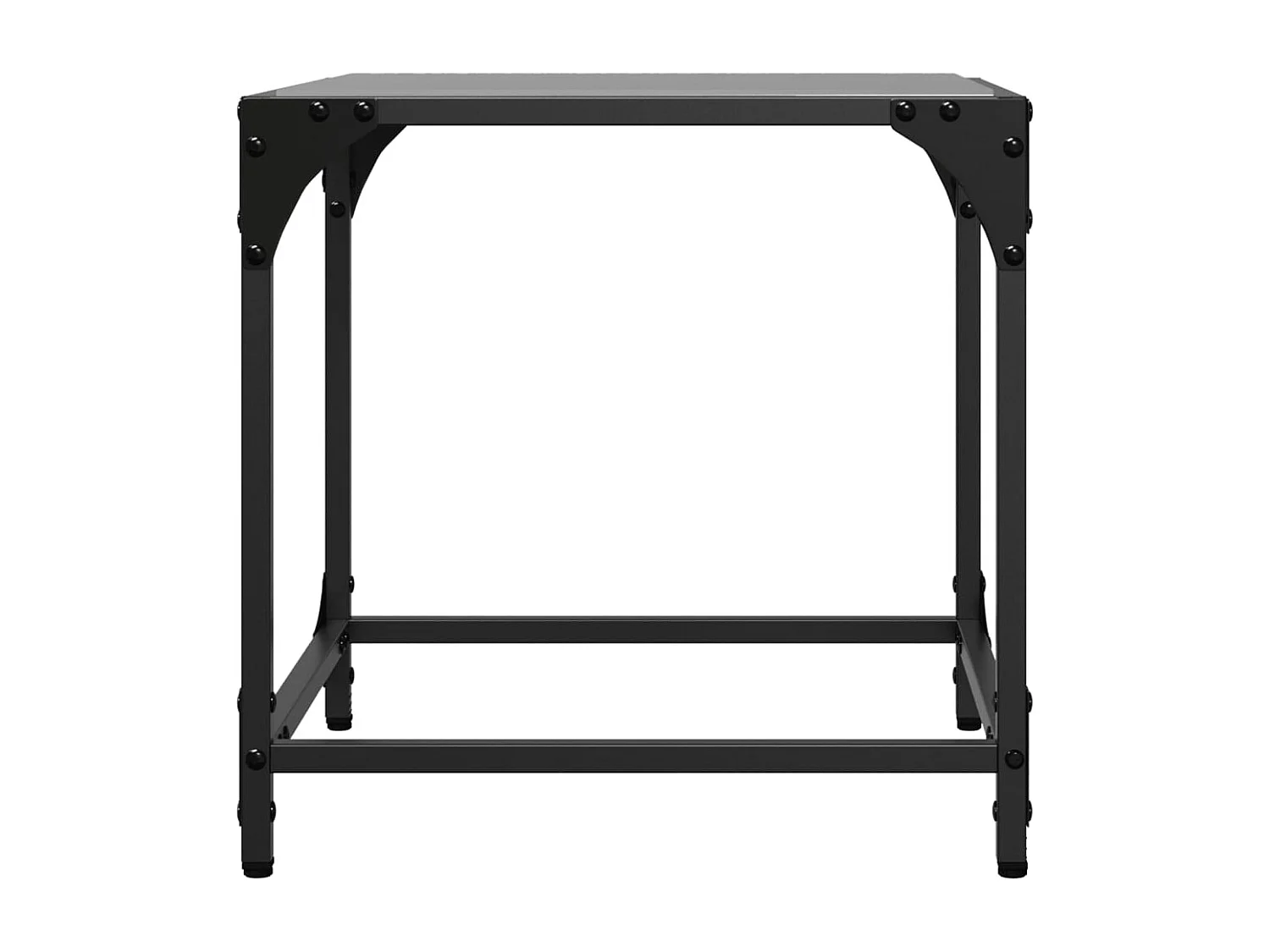 Mesas de centro 2 uds vidrio negro y acero 40x40x40 cm ES175578
