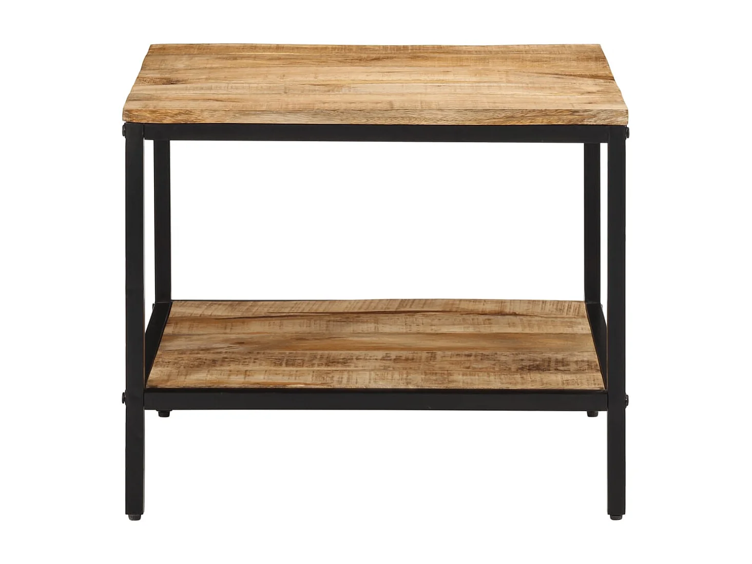 Mesa de centro de madera maciza de mango rugosa 55x55x45 cm ES351082