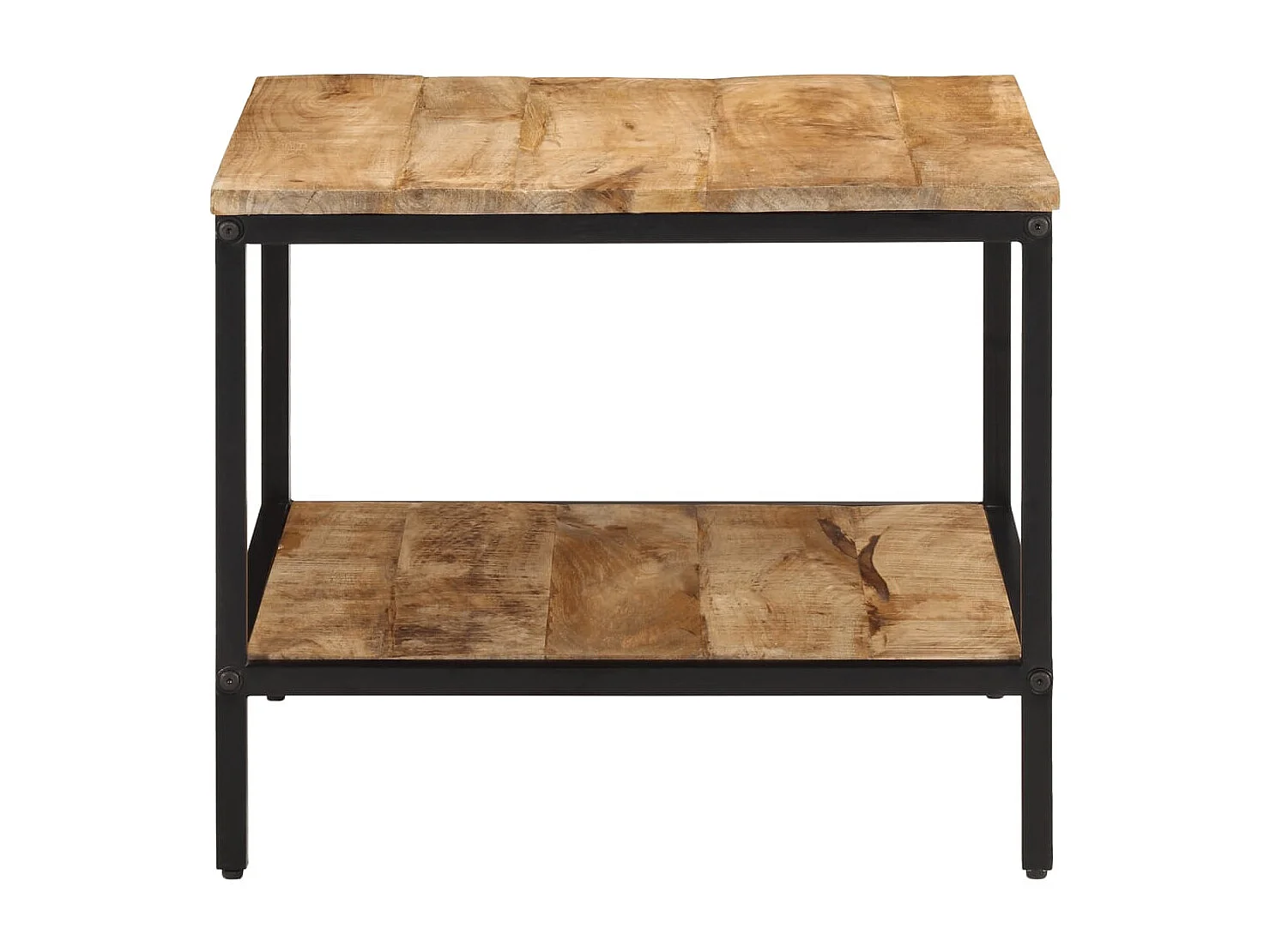 Mesa de centro de madera maciza de mango rugosa 55x55x45 cm ES351082