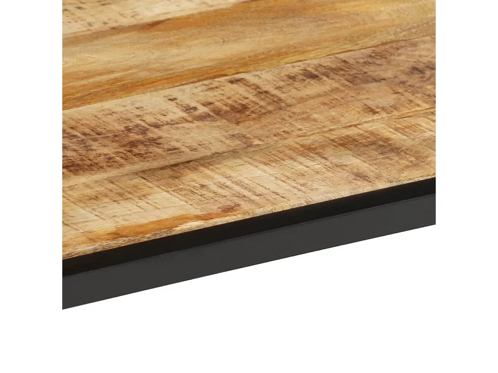Mesa de centro de madera maciza de mango rugosa 55x55x45 cm ES351082