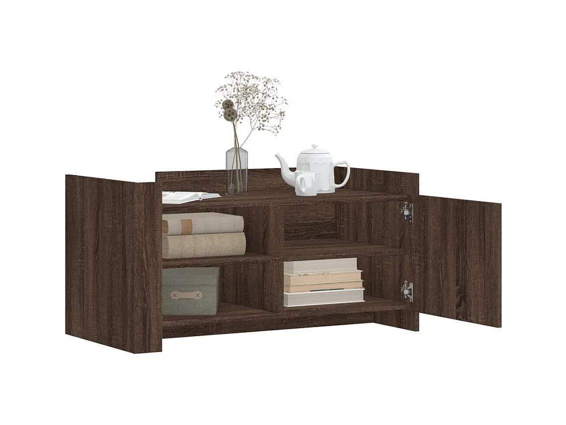 Mesa de centro madera de ingeniería marrón roble 100x50x50 cm ES126991