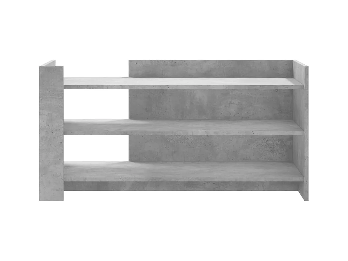 Table basse gris béton 100x50x50 cm bois d'ingénierie FR386130