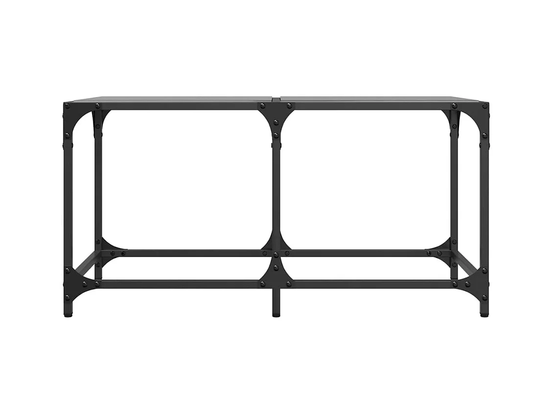 Mesa de centro superficie de vidrio acero negra 78,5x40x40 cm ES843845