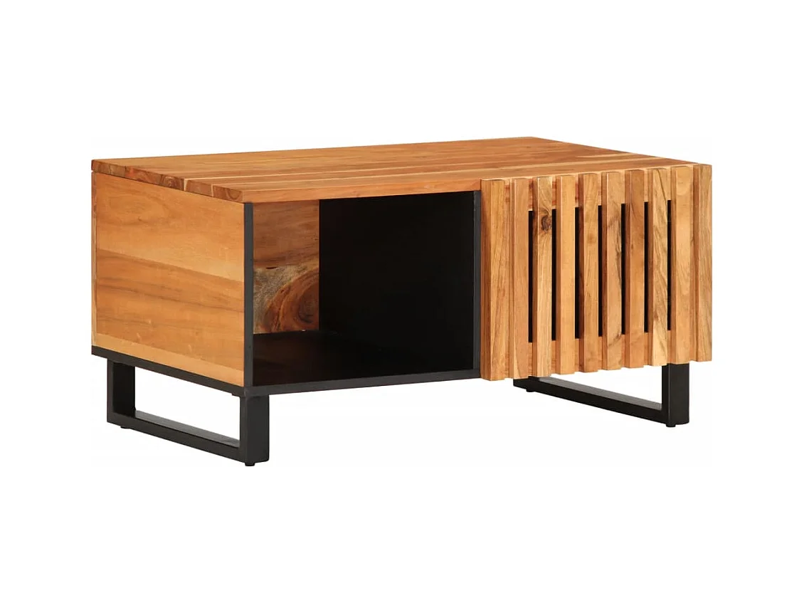 Mesa de centro madera maciza de acacia 80x51x40 cm ES925891