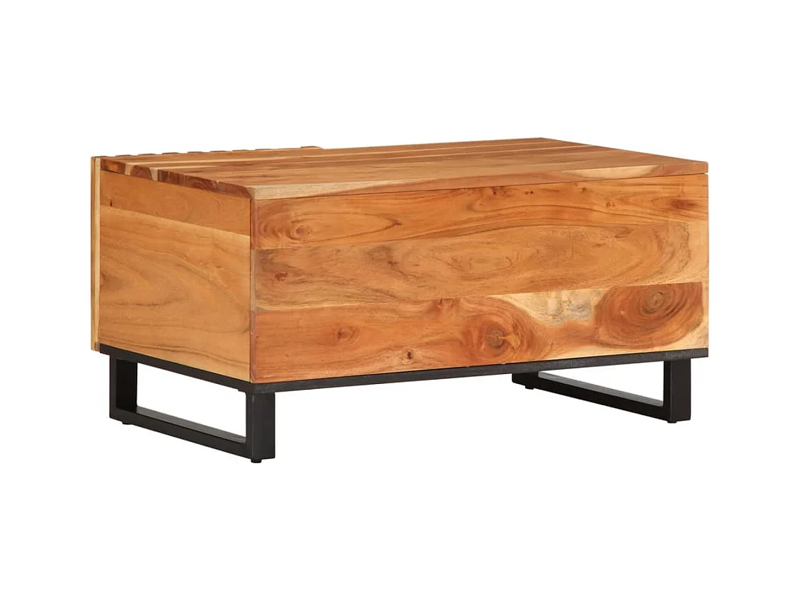 Mesa de centro madera maciza de acacia 80x51x40 cm ES925891