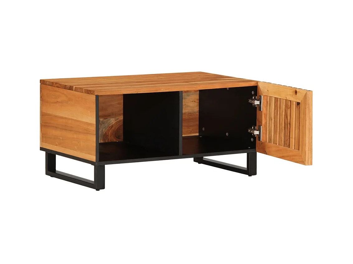 Mesa de centro madera maciza de acacia 80x51x40 cm ES925891