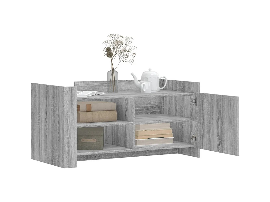 Table basse sonoma gris 100x50x50 cm bois d'ingénierie FR701937