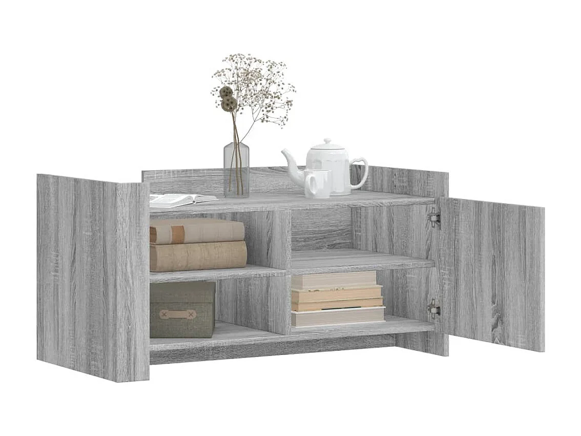 Table basse sonoma gris 100x50x50 cm bois d'ingénierie FR701937