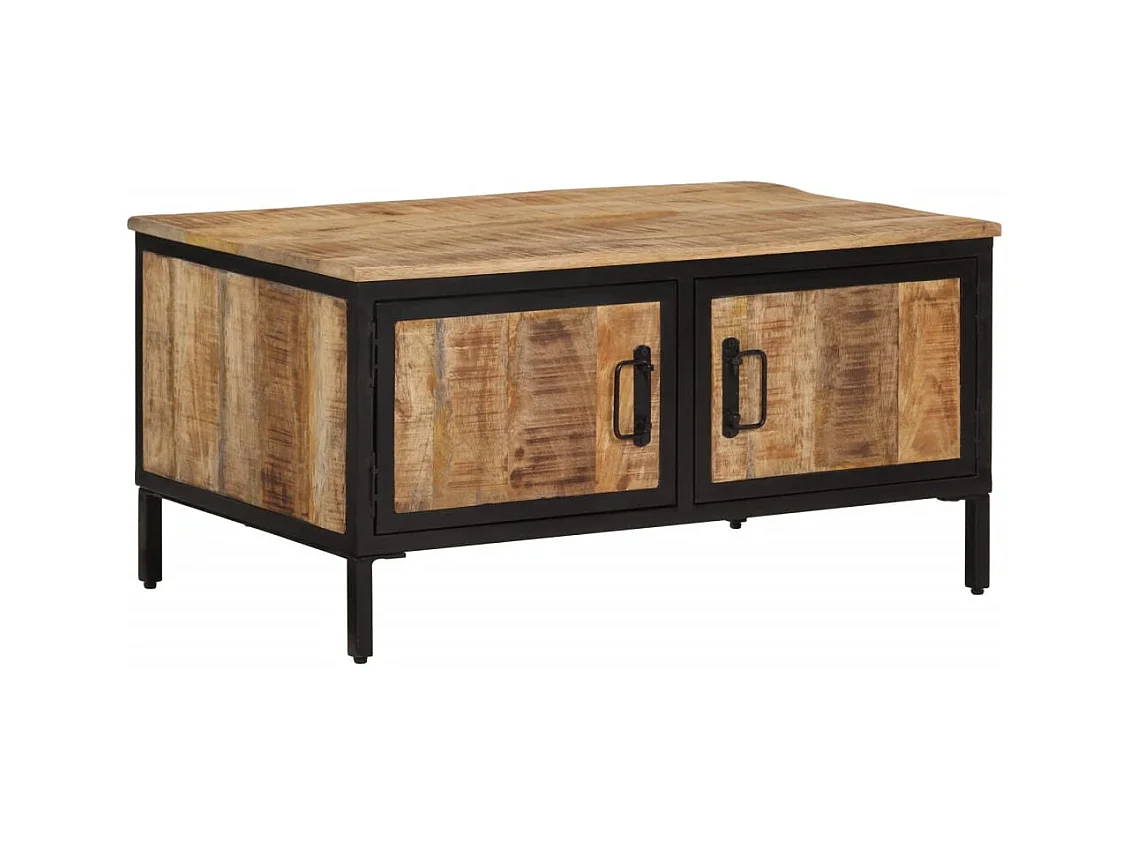 Table basse 80x50x40 cm bois de manguier massif brut FR478462