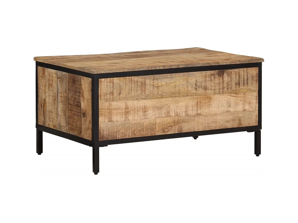 Table basse 80x50x40 cm bois de manguier massif brut FR478462
