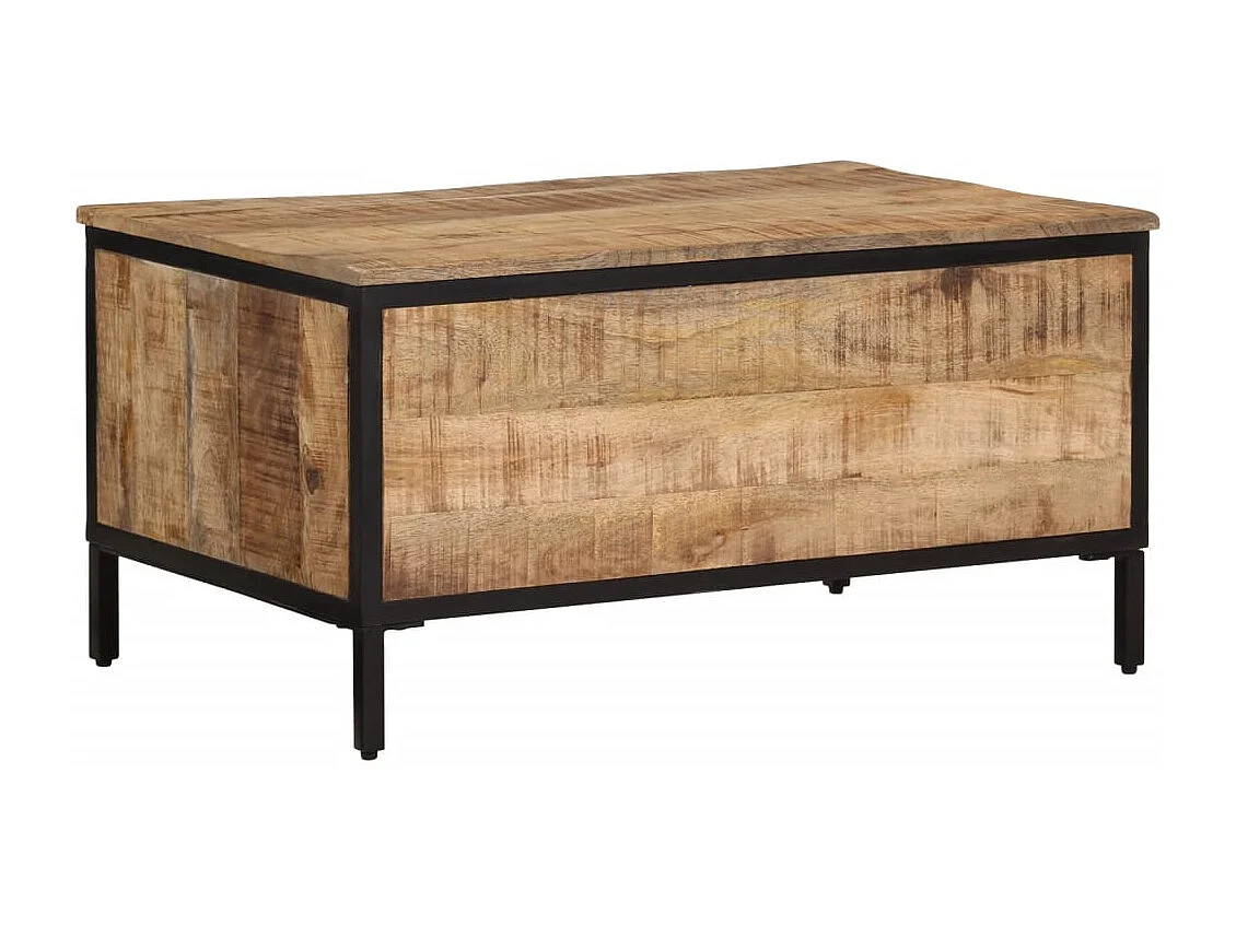 Salontafel 80x50x40 cm massief ruw mangohout BE728743